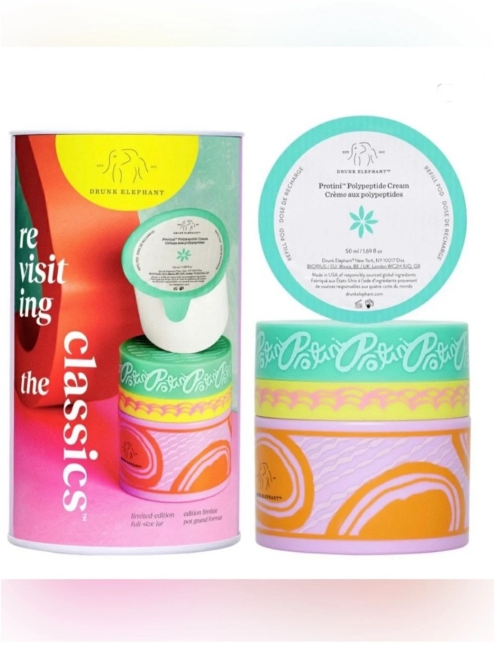 NWT Drunk Elephant Protini Polypeptide Cream Duo + Additional Full Size Refill